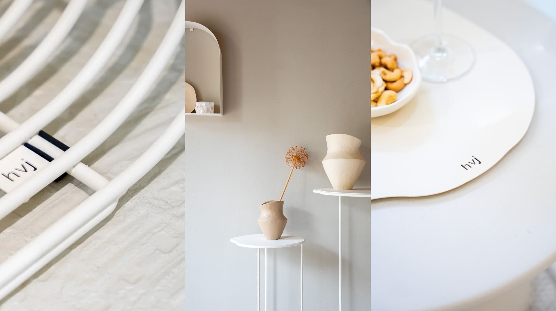 HVJ interieurstijl met servies, tafeldecoratie en woonaccessoires.